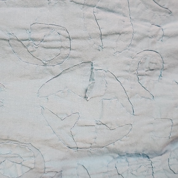 Soft Surroundings Blue Quilted Tunic Top Pullover Dress, Double Slits Cotton MP - Picture 5 of 13